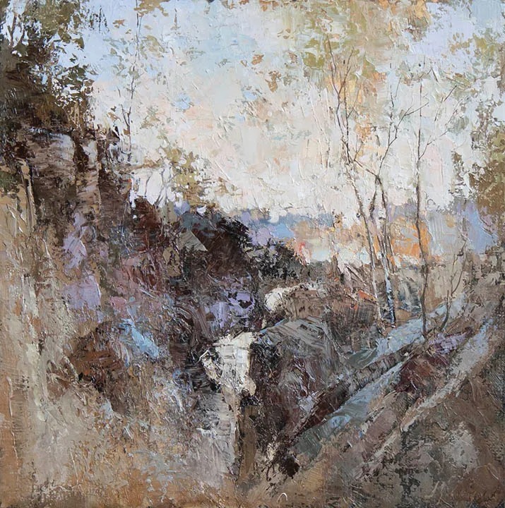 笔触@笔触率性,优雅朦胧的风景油画,迷人!