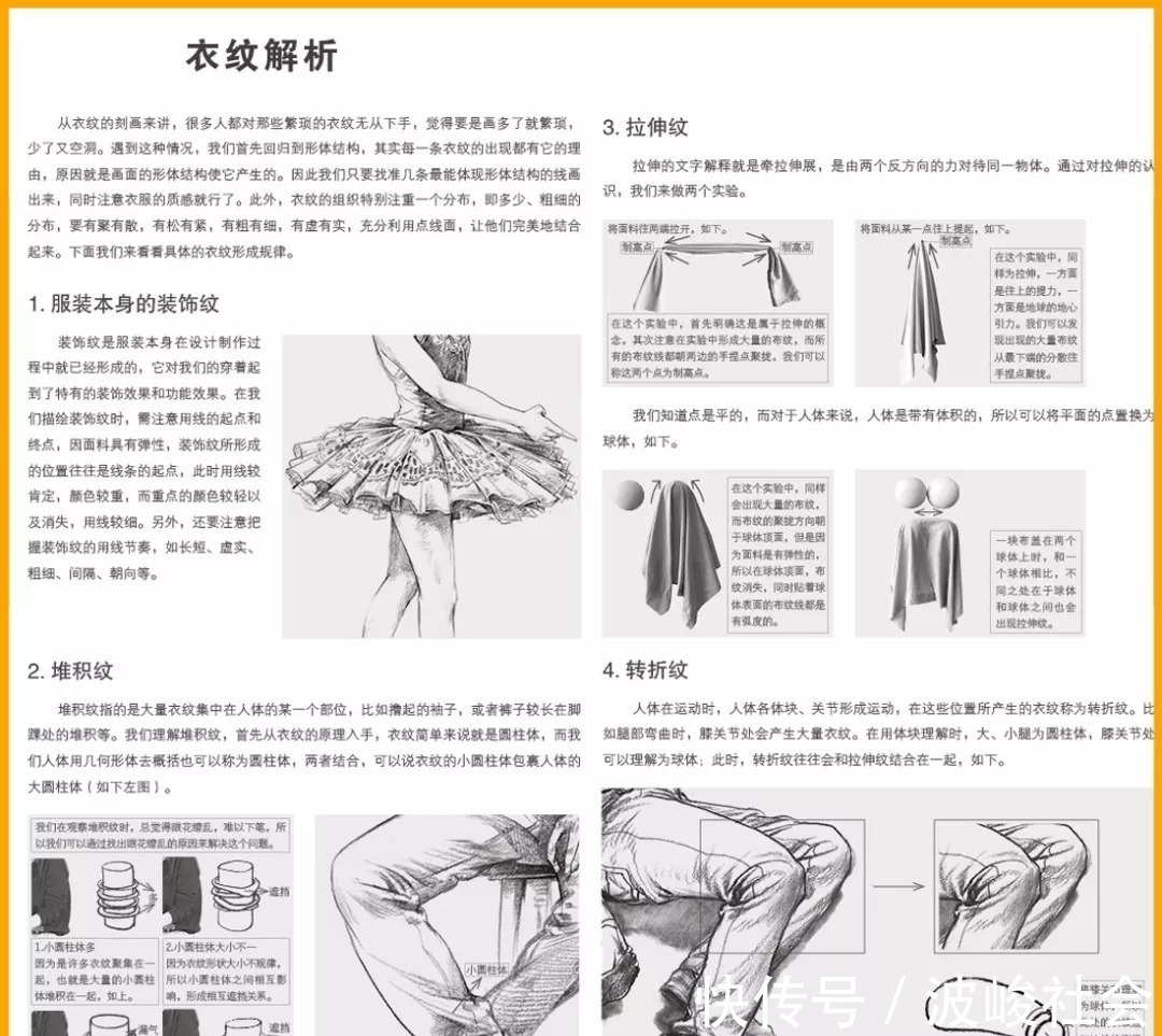 速写&【人物速写】中的难点:衣纹的画法解析,收藏收藏