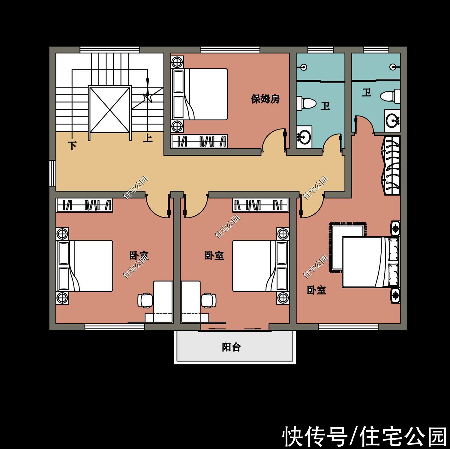 占地面积|10套柴火灶户型推荐，实用性不输城里小区房，尤其是第6套太美了