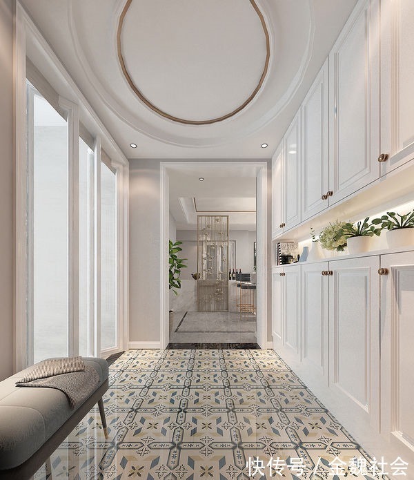 餐厅|四口之家的现代轻奢风装修,餐厅是家里面的亮点,入户感觉很惊艳