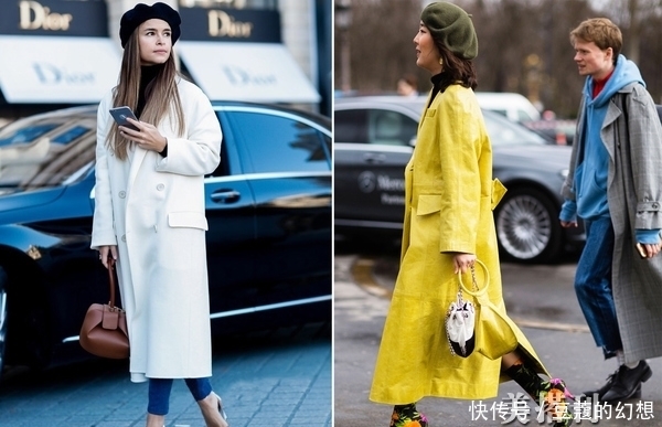 流行|冬最流行的穿搭大衣搭配贝雷帽,给你冬日的法式优雅