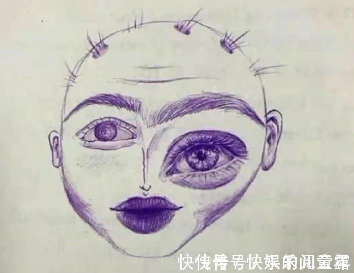 作品@美术生偷懒之后的作品,让人哭笑不得,老师直接给出零分