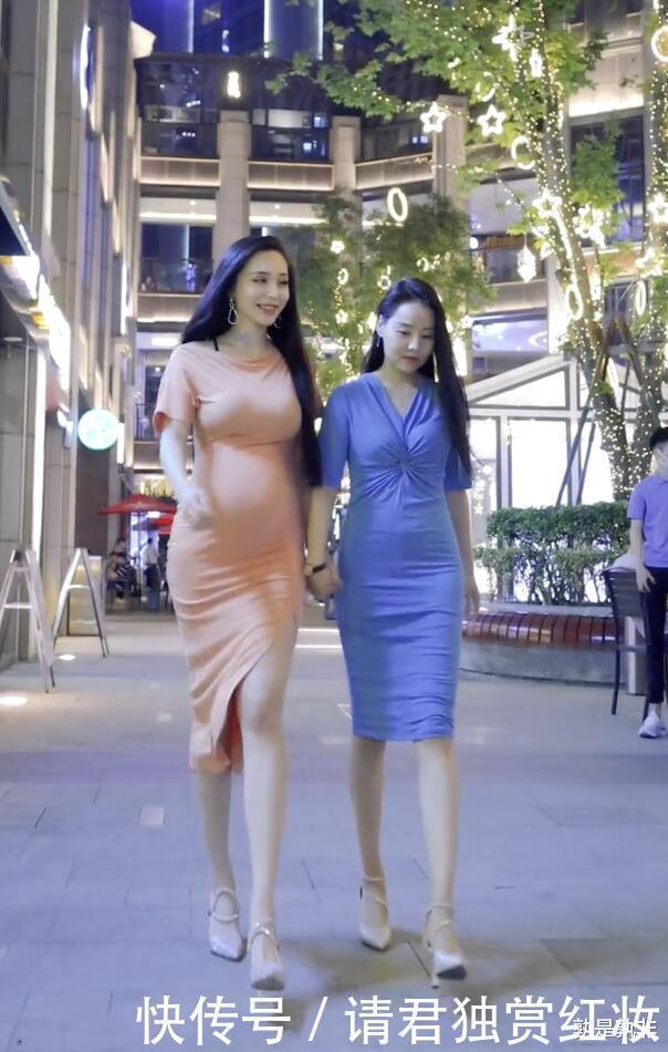 孕妇|孕妇也可以很时尚,长裙+高跟鞋,这也不怕摔了
