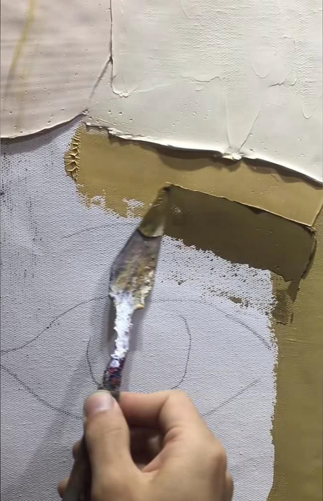 画画&大神用刮刀画画,开始以为是技术不佳的土豪,看到最后艺术感十足