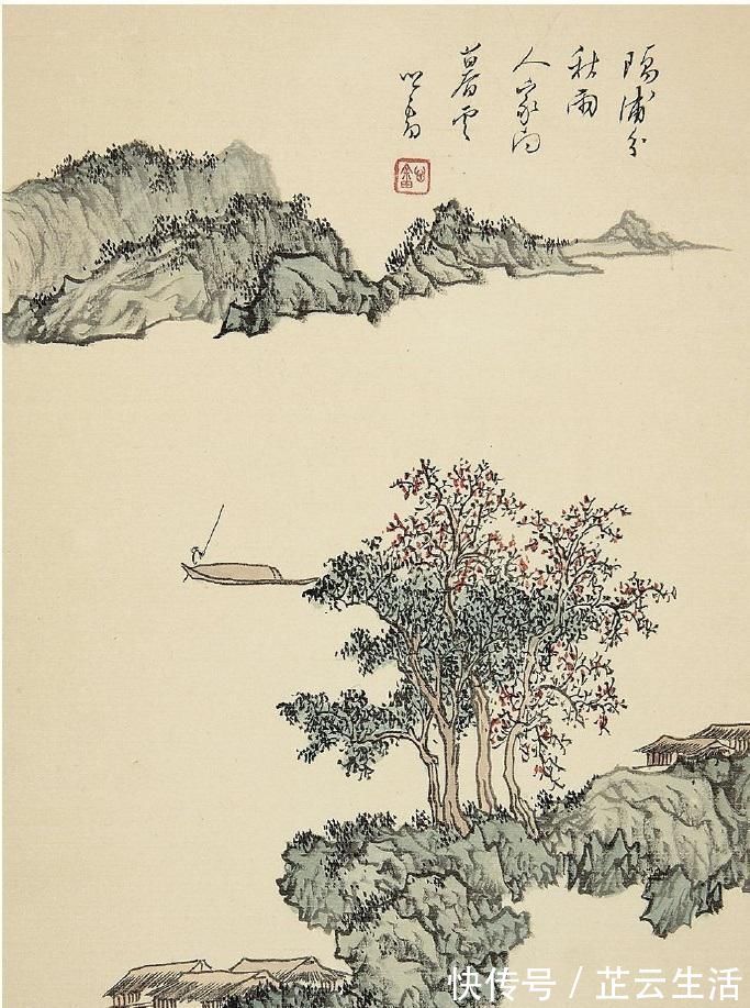 作品!溥儒绘画大器晚成,寄情山水有画必有诗,风格不输张大千