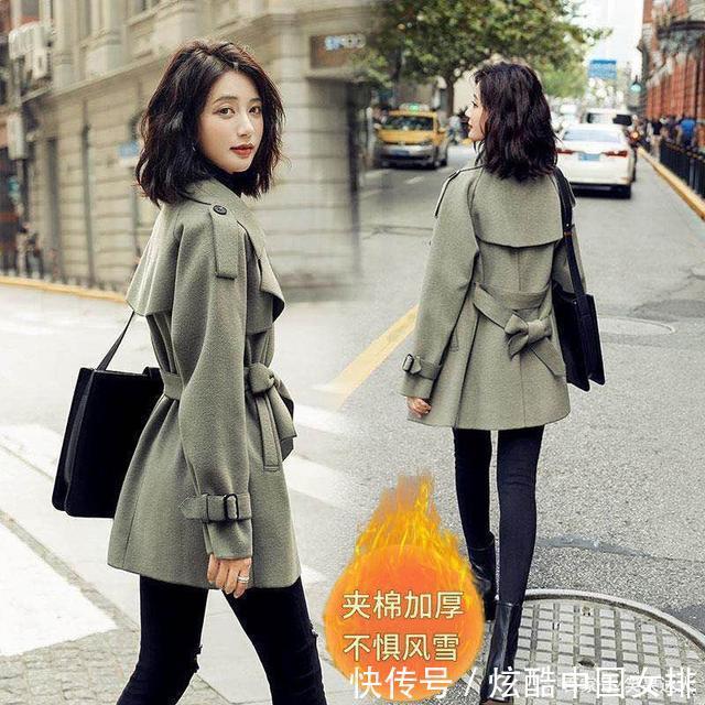 秋冬后天寒,一件“港风毛呢小风衣”就派上用场了,高雅又吸睛