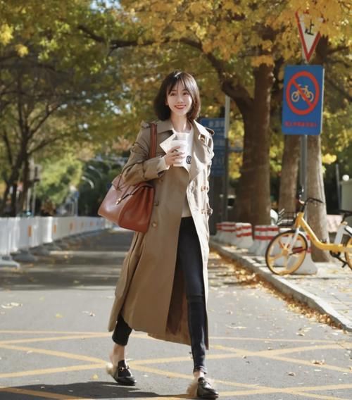 早春高级感风衣穿搭示范，温柔气质又时髦，让你穿出气场一米八