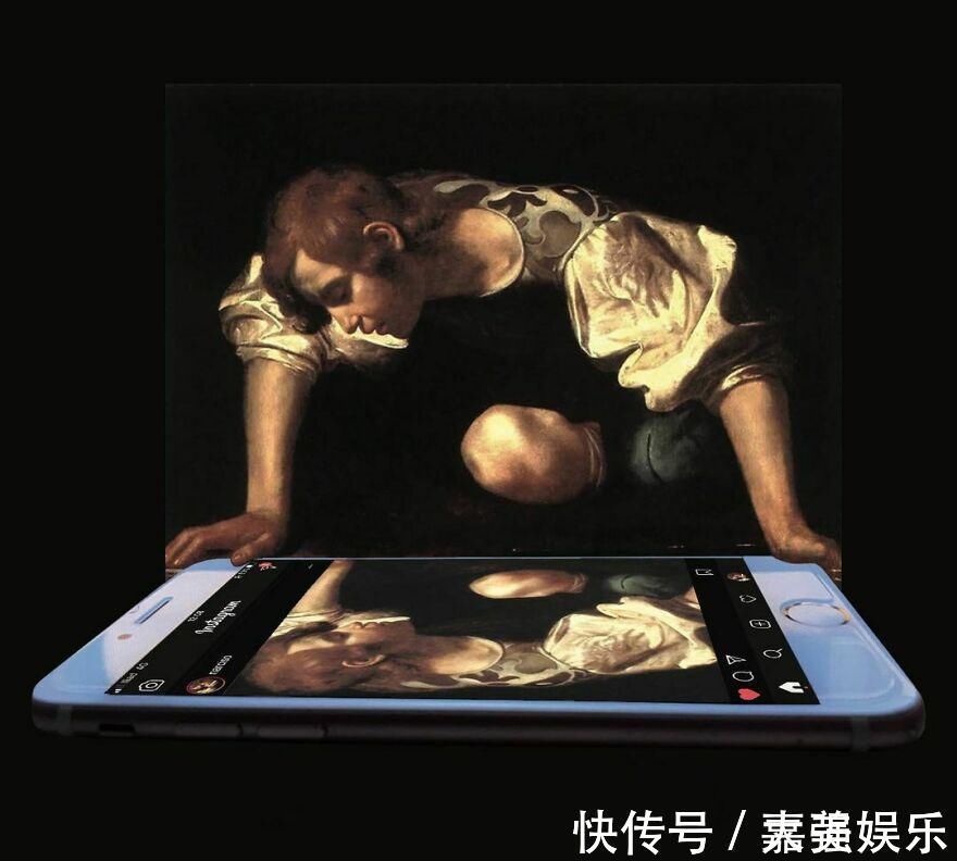 wada#古典油画里加了一个智能手机:几百年的代沟一下子消失了……