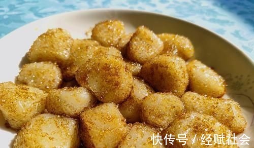 教你在家做糯米果,不煎不油炸,口感软糯,甜甜的好好吃