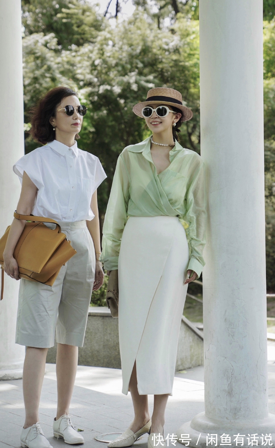 遮臀|三木妈妈的出游照太美了,简单的基础款穿得时髦上照,哪像50多岁