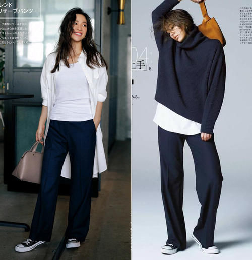 穿阔腿裤别老是配高跟鞋，搭配这4种鞋子也超好看，舒适又显高