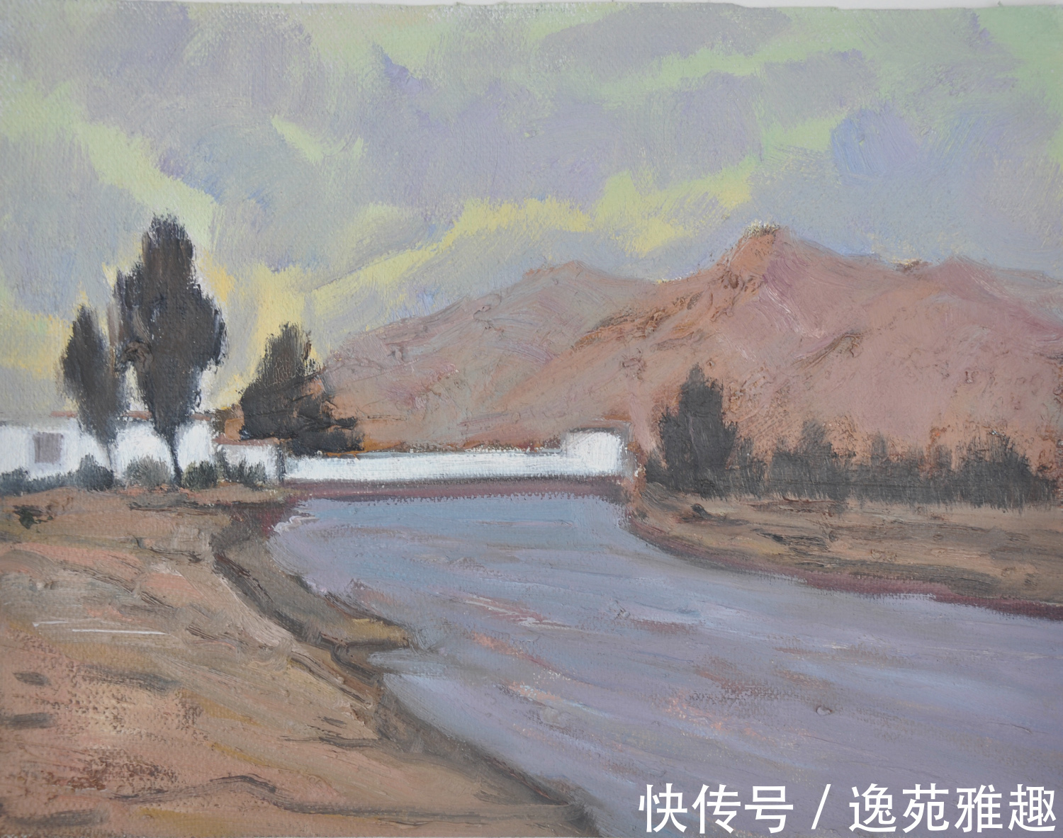 x60$「作品欣赏」心中有旷野，所画皆美景，油画艺术家殷国海作品欣赏