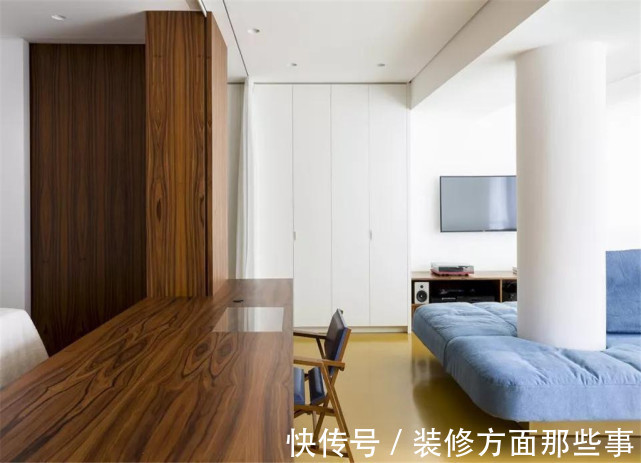 小户型|68平现代风小户型单身公寓,围绕主子做了个360 °的沙发真实用