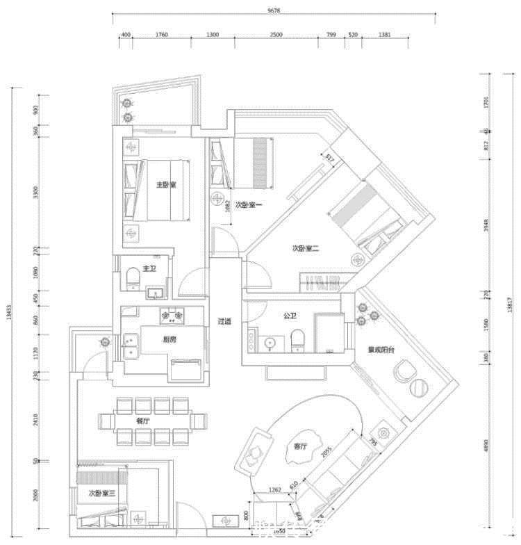 大海|把大海的纯粹带进家里,打造现代四居室,享受绝佳美景