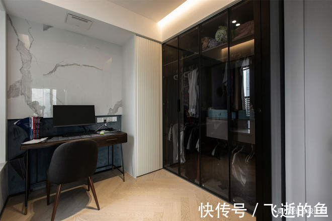 空间|黑白灰调性,三室改两室,三分离设计