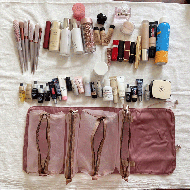 洗护|全家旅行洗护四合一化妆收纳包,这1小包就够了