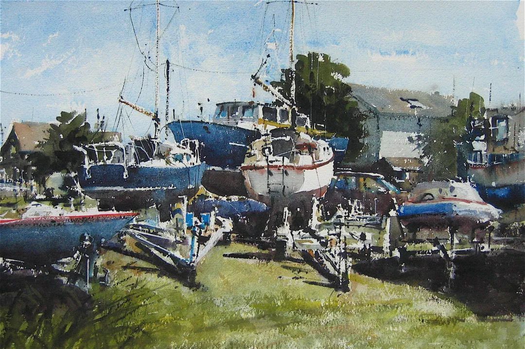 水彩画!印象主义水彩画:杰拉德·格林用光的氛围来赋予作品活力和生机