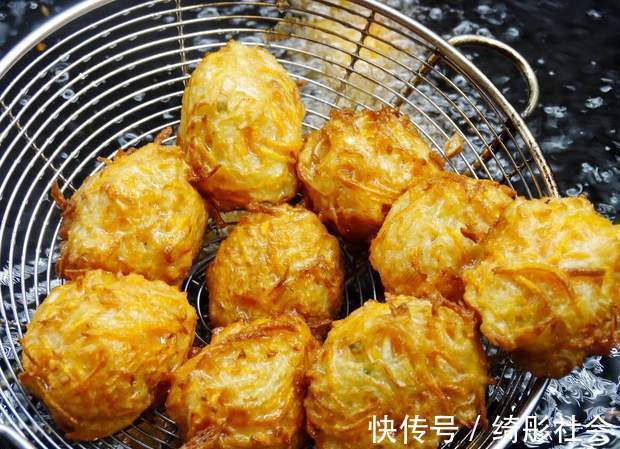 面包糠|炸萝卜丸子,用淀粉还是面粉都不对,加这2样,酥脆可口不发硬