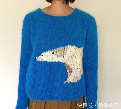 erikato#把编织玩出新创意,棒针、钩针结合起来,提花也能用钩针表现