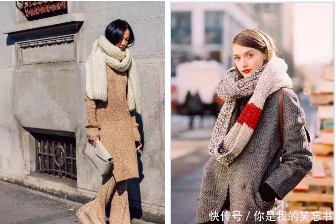 色大衣|大衣再好看,围巾配错也白搭!