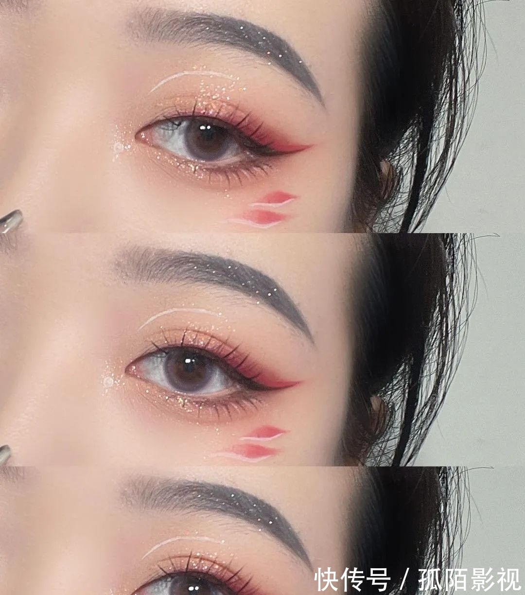 插画|古风插画仿妆|回眸一笑百媚生创意眼妆!