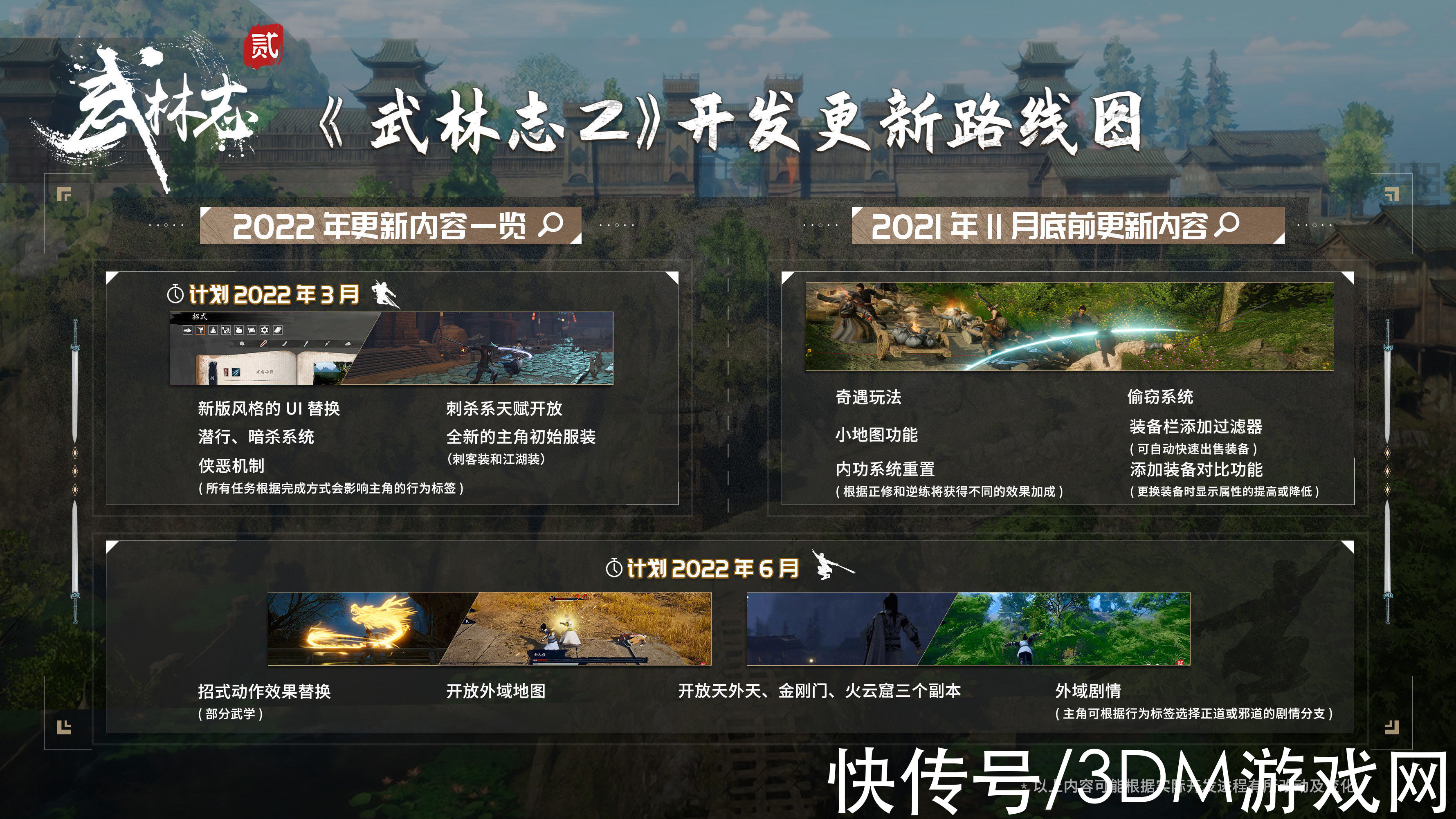 武侠|武侠开放世界《武林志2》发布更新路线图，侠恶机制首曝