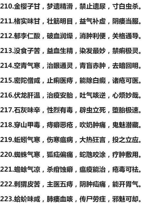 功效|300种中药药性口诀、功效一览表,值得学习,建议收藏加分享