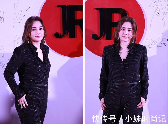 服饰|阿娇真的胖好多,不过穿黑色连体衣还挺有型,看起来气势很强