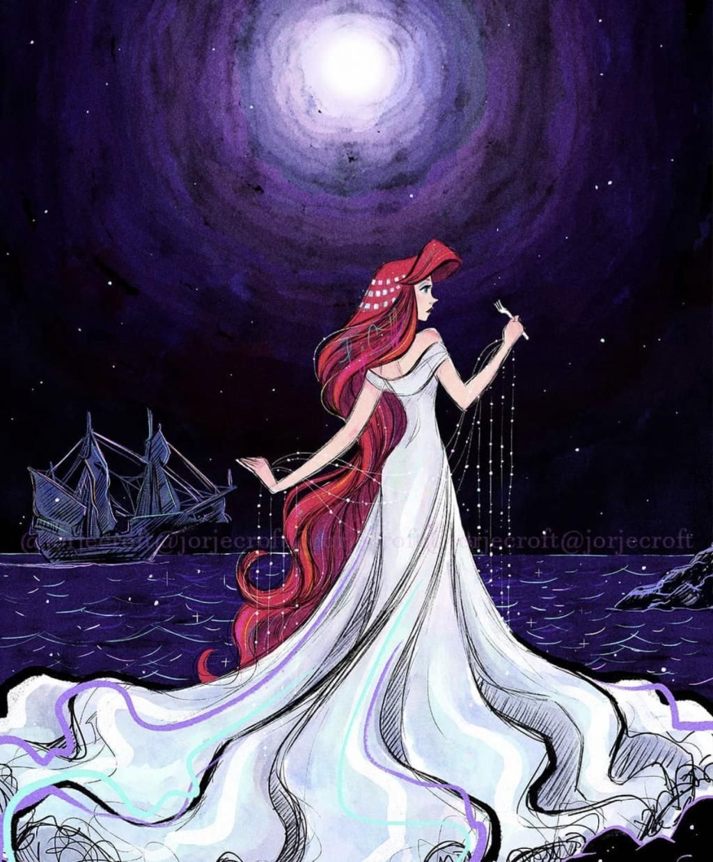 贝儿|迪士尼公主的“梦幻婚纱”,贝儿像孕妇,全场最美竟不是艾莎