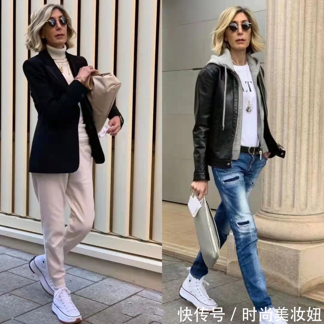 惊艳|50岁普通奶奶太惊艳,相貌平平却很高级,靠穿搭赢得体面