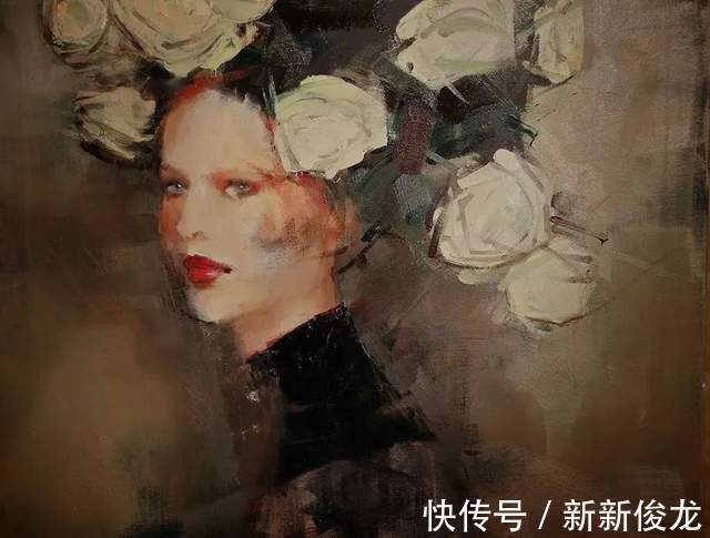 画家@她以生动、动感和现代的笔触,描绘画面