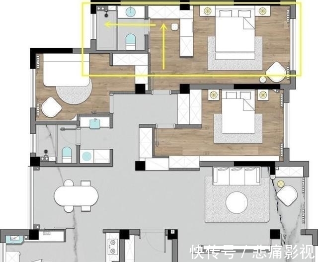 功能区|卧室+衣帽间+卫生间,4种方案将功能区整合,实现户型的最优布局