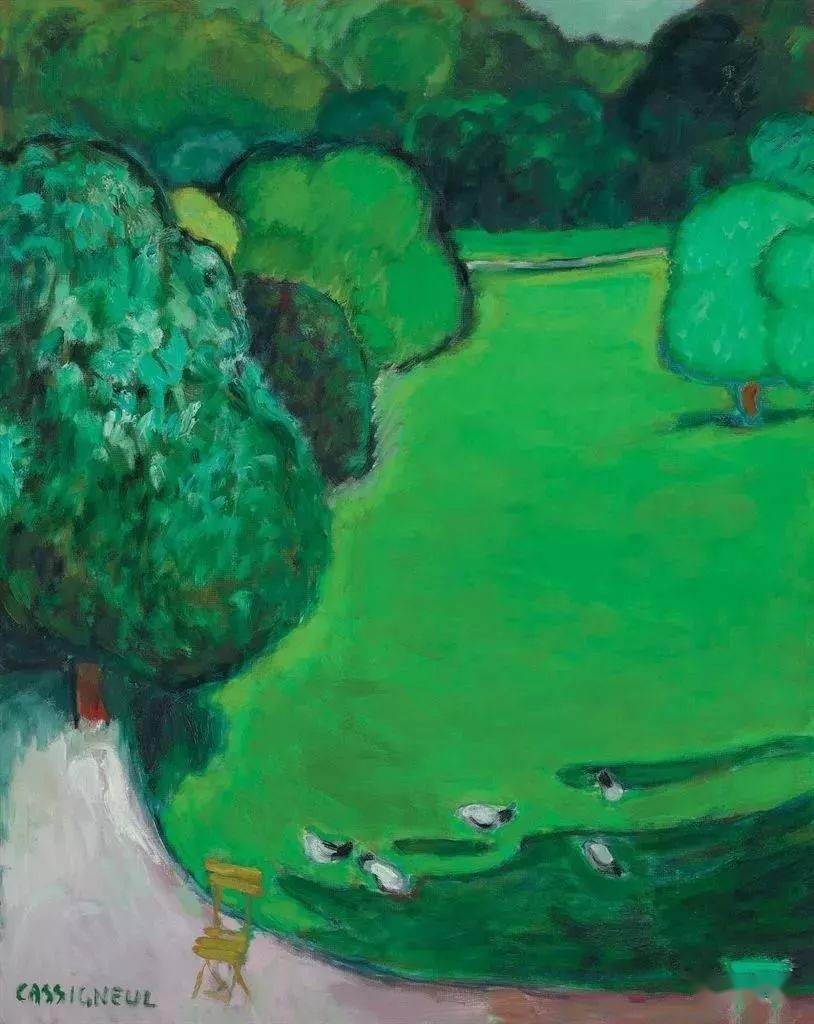 野兽主义#皮埃尔·卡西尼尔:领略野兽主义奔放节奏和表现主义浓烈意蕴油画作品