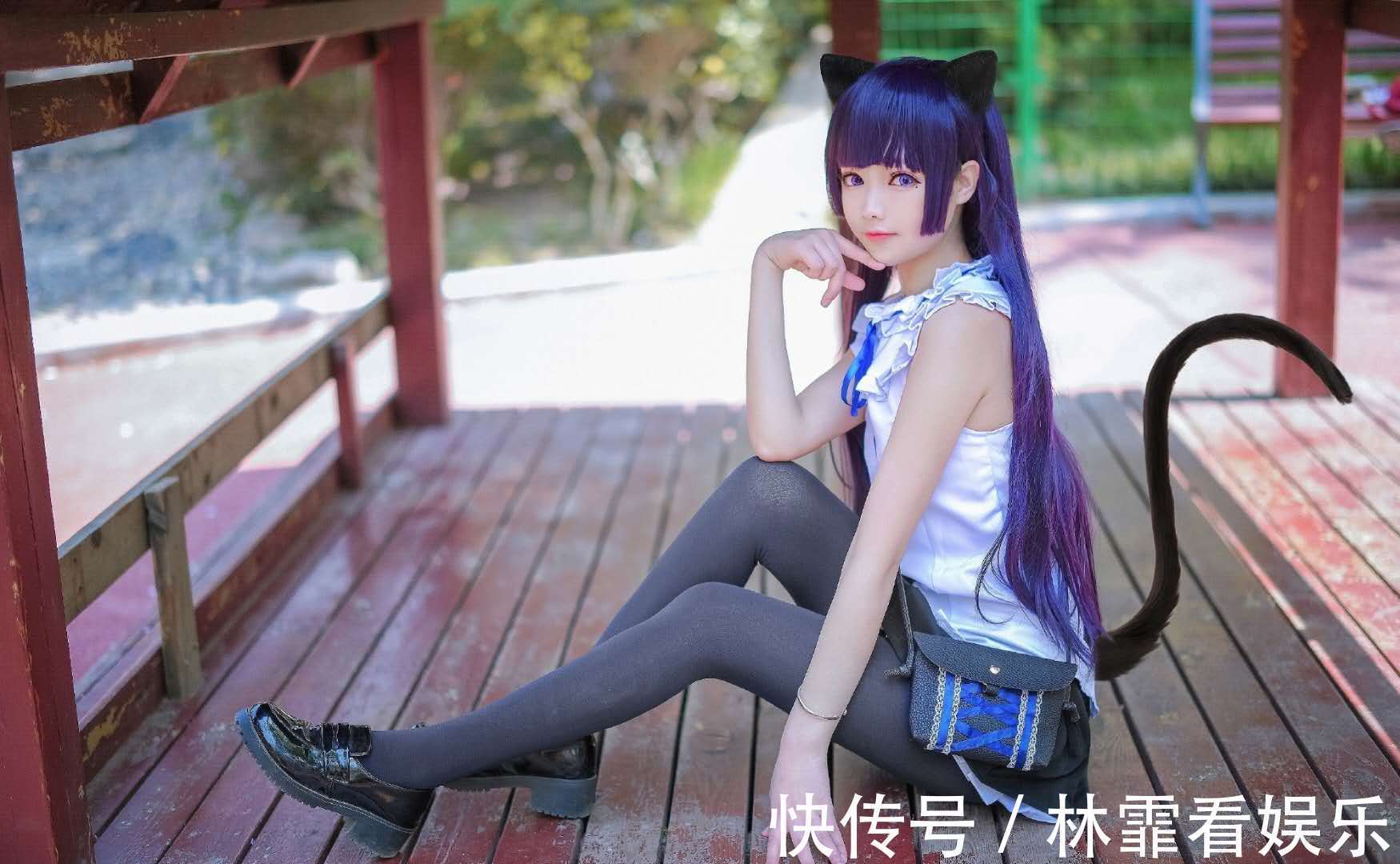 黑貓|黑貓五更琉璃超萌還原，俏皮貓尾絨絨貓耳，兩套造型都好可愛??！