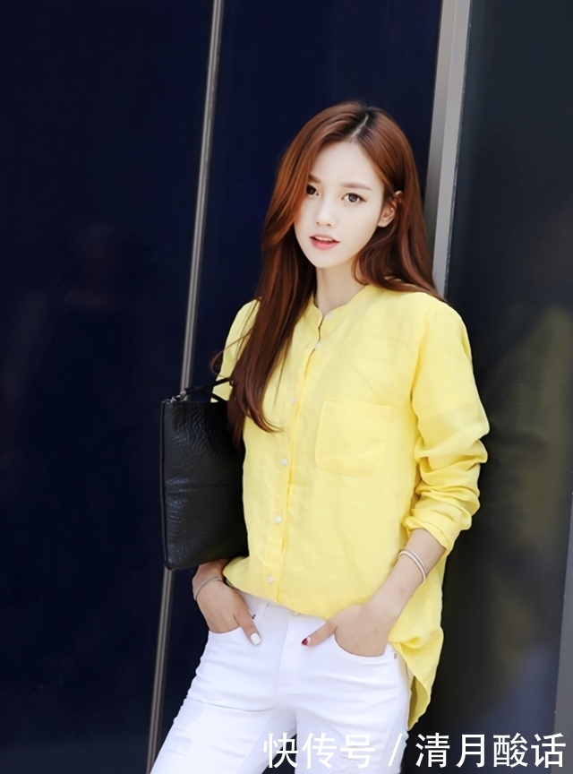 时尚牛仔裤美女,穿出优雅造型,女神气十足