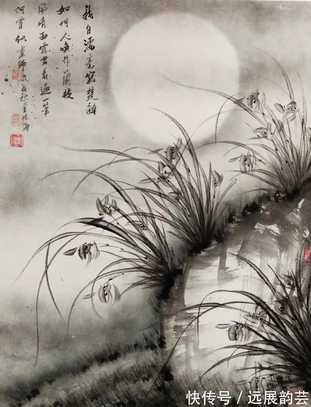 兰花#当代兰花才子——实力画家金晓海作品欣赏