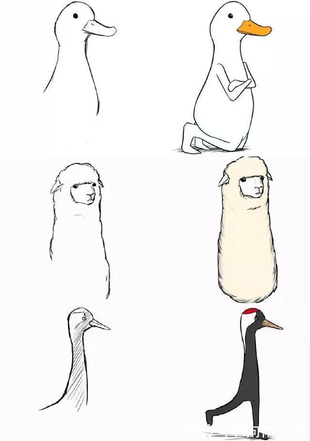 成品@这位日本画师意外火了,每幅画都不画完,成品图真的太“沙雕”