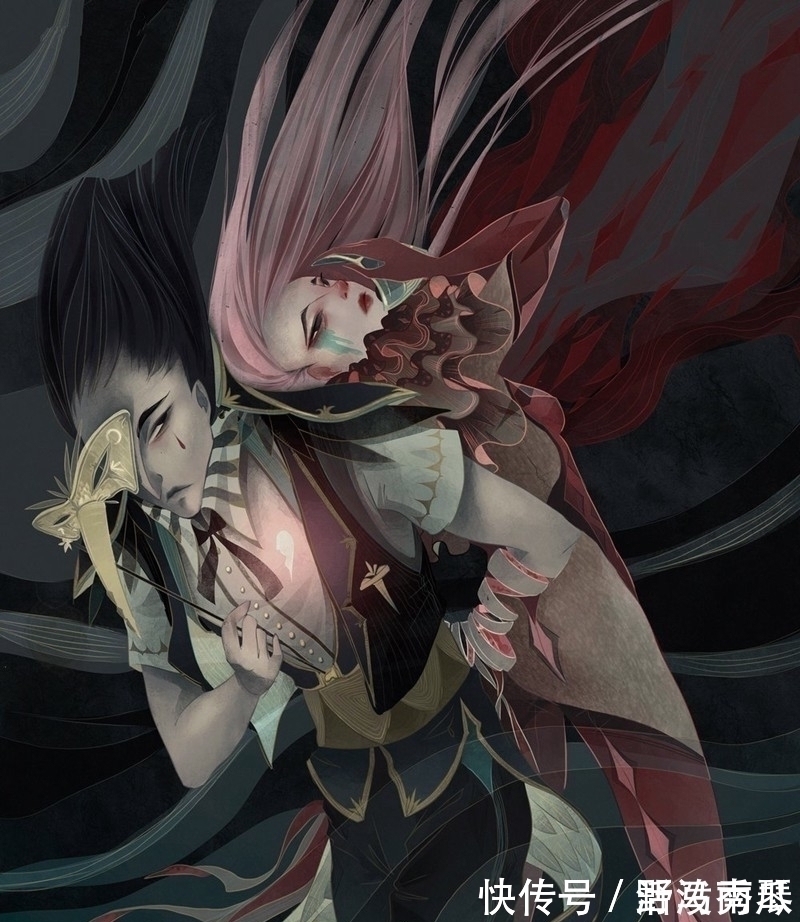 外国@外国画师的“国风画”,颠覆了传统的鬼魅,从恐怖变成了绝美