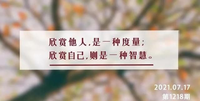 三毛|夜读丨欣赏他人，是度量；欣赏自己，是智慧