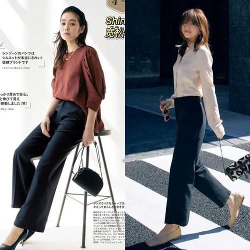 黑裤|秋天“小黑裤”的穿搭思路,这样穿既利落又有温柔气质