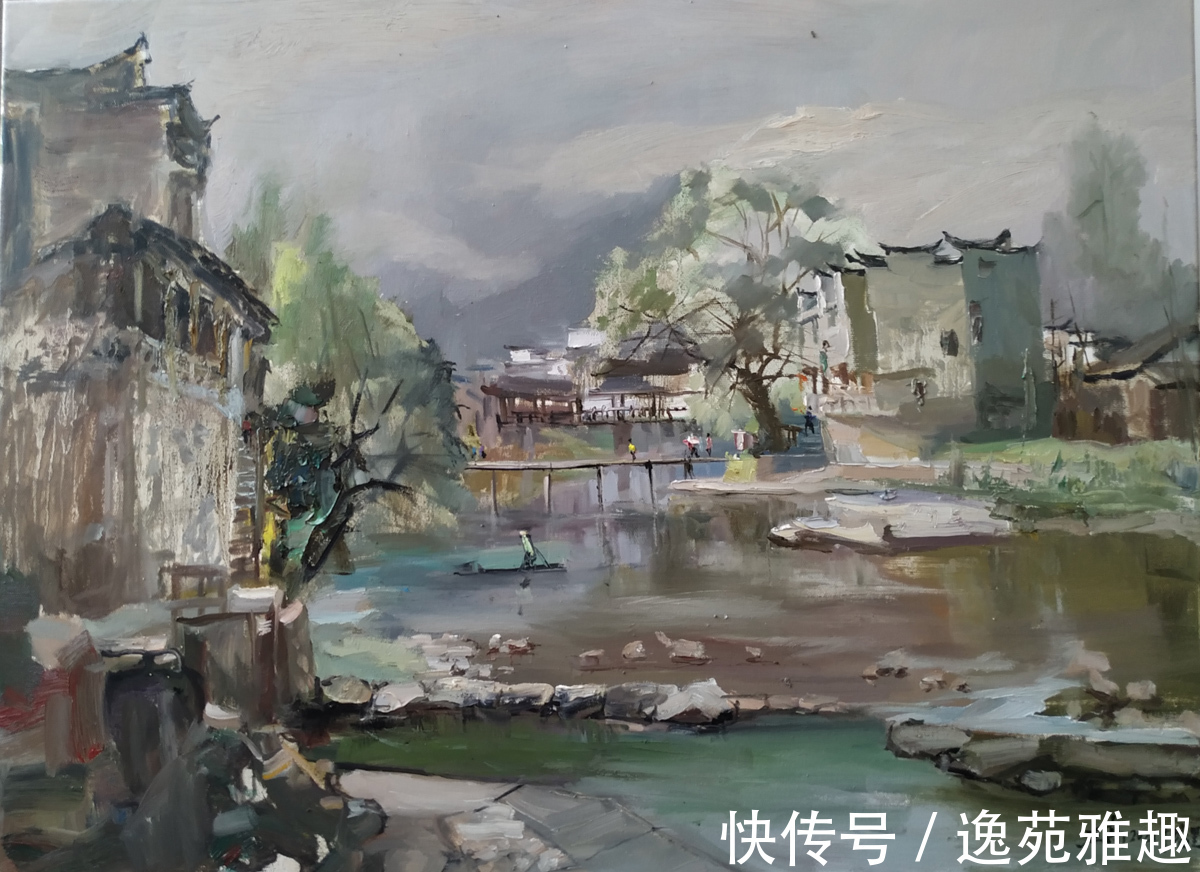 五彩斑斓&「写生作品」回望深秋婺源,五彩斑斓,油画家汪志高作品欣赏