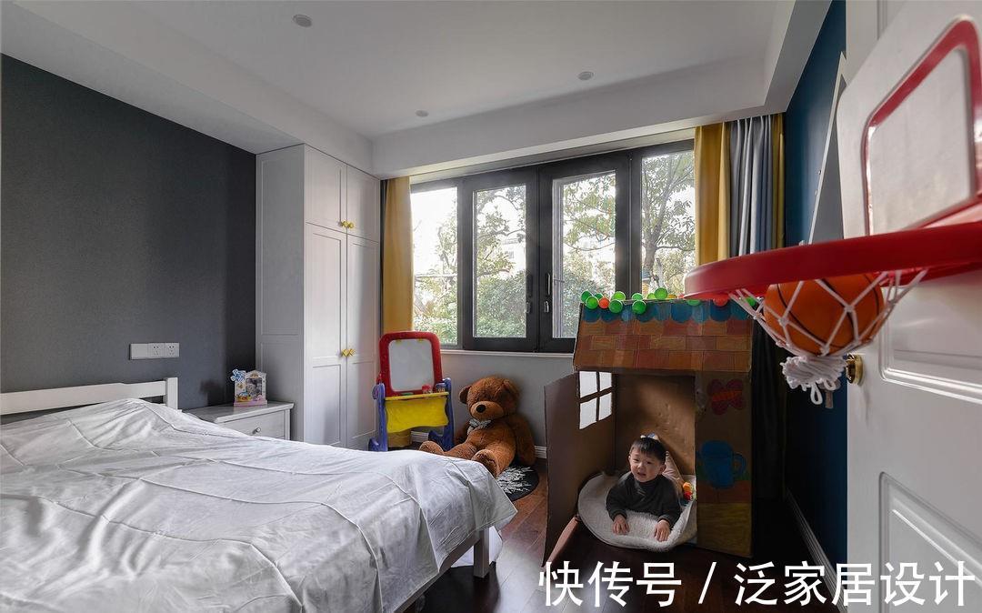 儿童|128平现代轻奢风之家，玄关就非常吸引人，儿童房值得借鉴