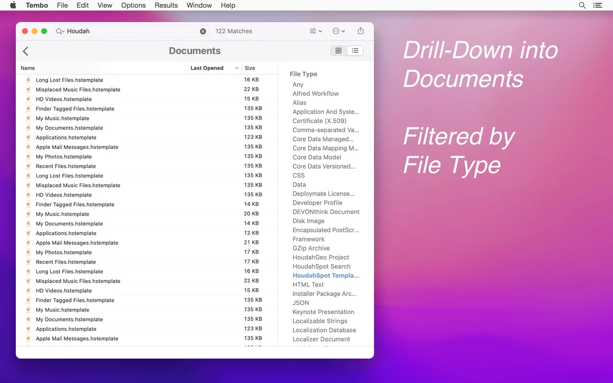 Tembo for Mac v3.1.1 文件搜索查找-下载否