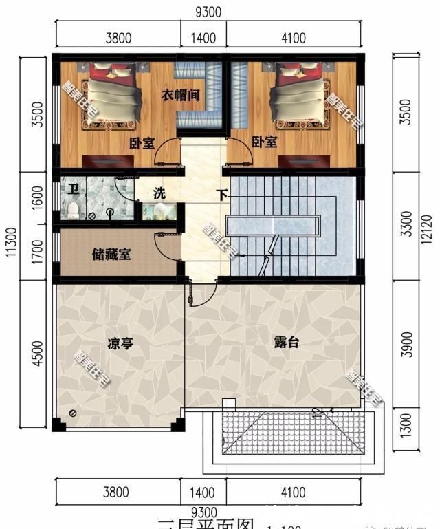 造价|93×12米农村别墅,配堂屋且南北通透,主体造价30万