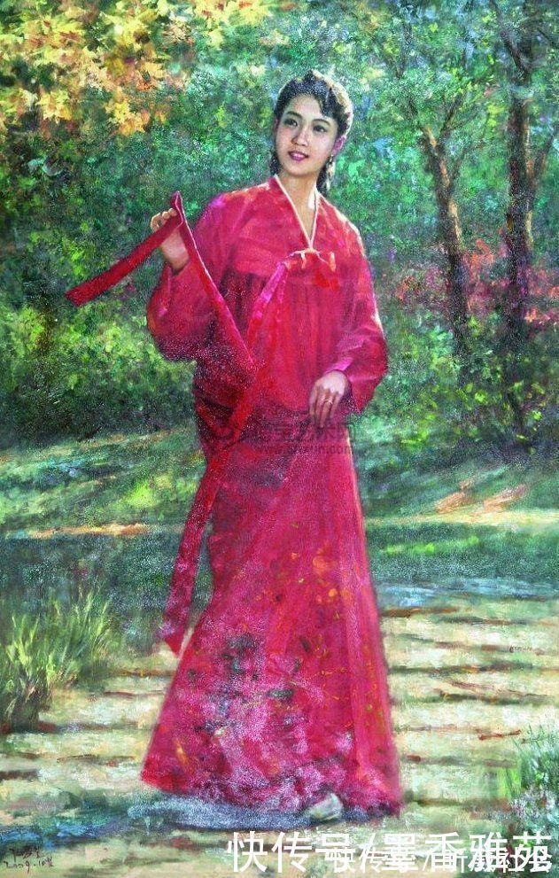 芭蕾舞者&从朝鲜精美油画,欣赏美丽的朝鲜姑娘