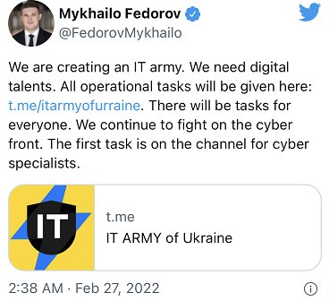 网络战线|乌官员：基辅正在组建“IT军”，继续在网络战线上作战