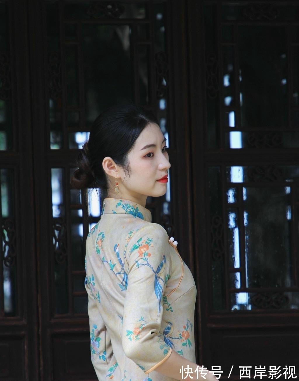 魅力|旗袍美女红唇雪肤优雅魅力