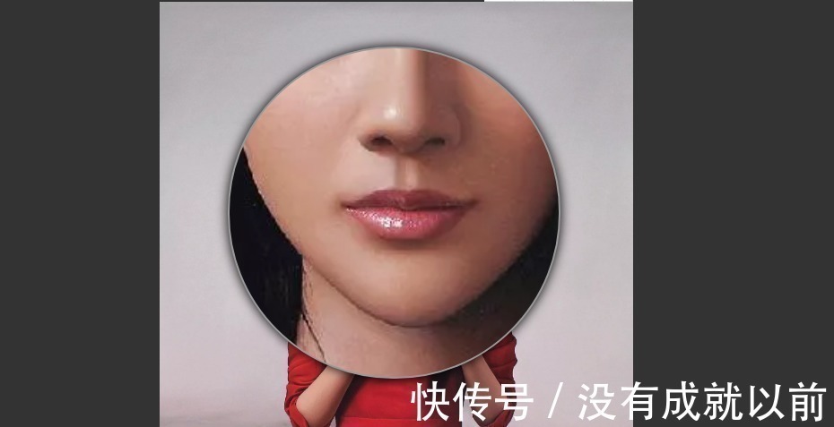 冷军&他画了一个长发美人,卖了207万,放大十倍后,网友:这不是画