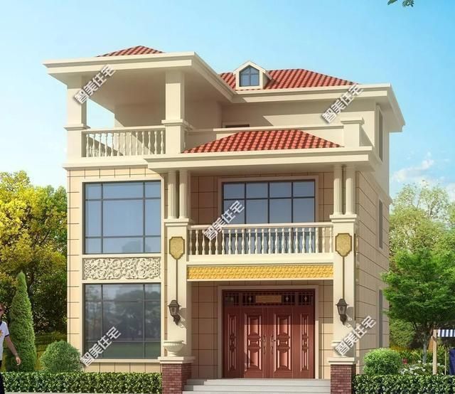 平面图|30万盖一栋小别墅在老家，这两个户型真不错，漂亮又大气