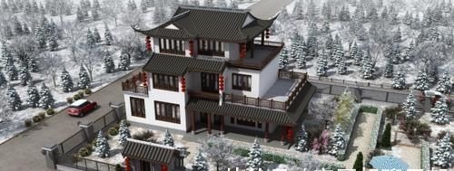 中式庭院|17.3×10米三层中式庭院,风华无双,愿你安享岁月静好